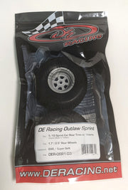 DE RACING - Outlaw Sprint Rear Tires Premounted on Gambler Wheels - (1pr)