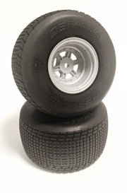 DE RACING - Outlaw Sprint Rear Tires Premounted on Gambler Wheels - (1pr)