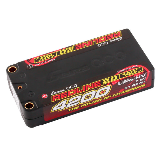 Gens Ace Redline 2.0 Series 140C, 4200mAh 2s LiPo Battery