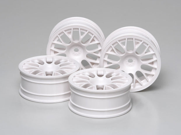 Tamiya 53468 Mesh Wheel - White 24mm +2 offset (2pr)
