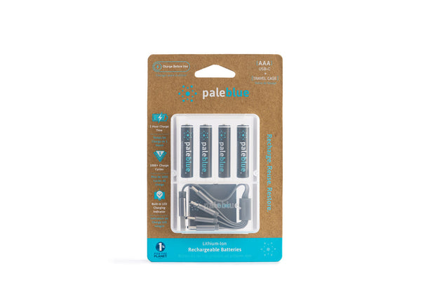 Pale Blue Lithium Ion Rechargeable Batteries - AAA (4pk)