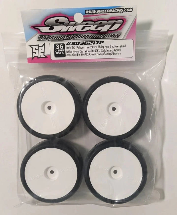 Sweep D-Spec 36 3036217P 1/10 TC Racing Tires - Asphalt (2pr)