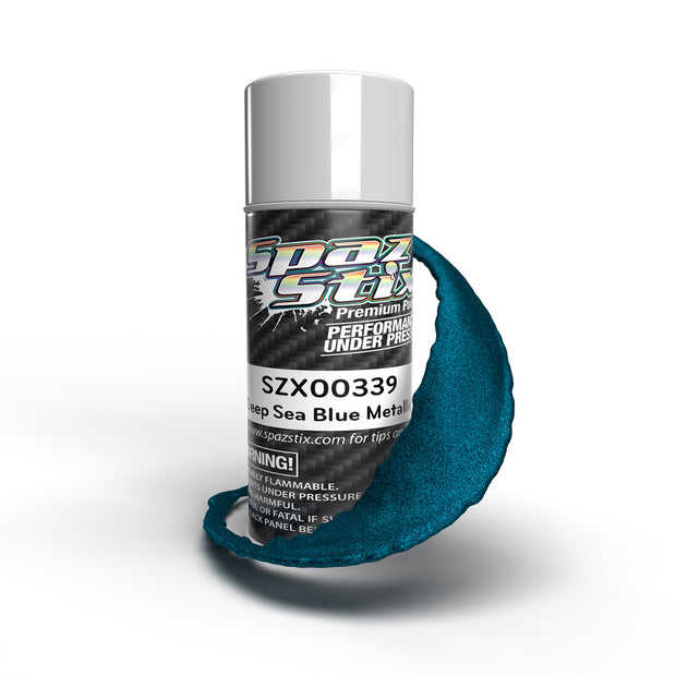 Spaz Stix Deep Sea Blue Metallic Aerosol Paint, 3.5oz Can