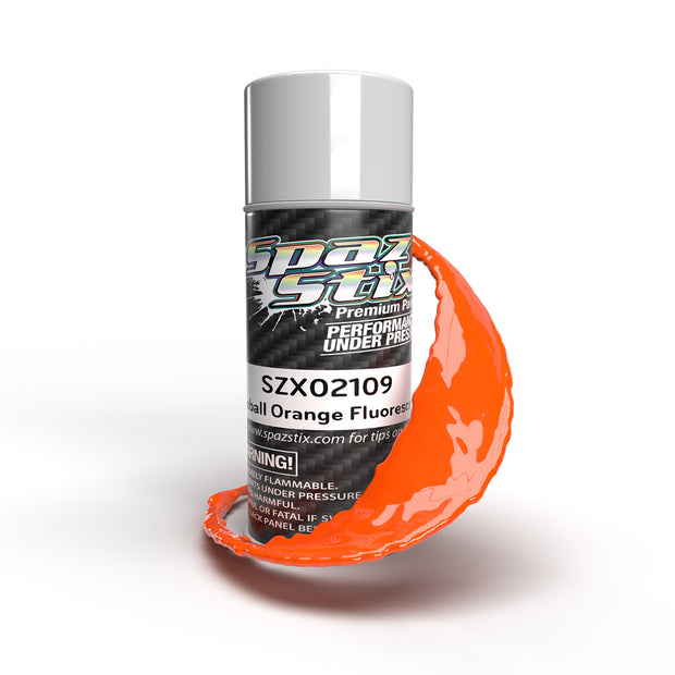 Spaz Stix Fireball Orange Fluorescent Aerosol Paint, 3.5oz Can