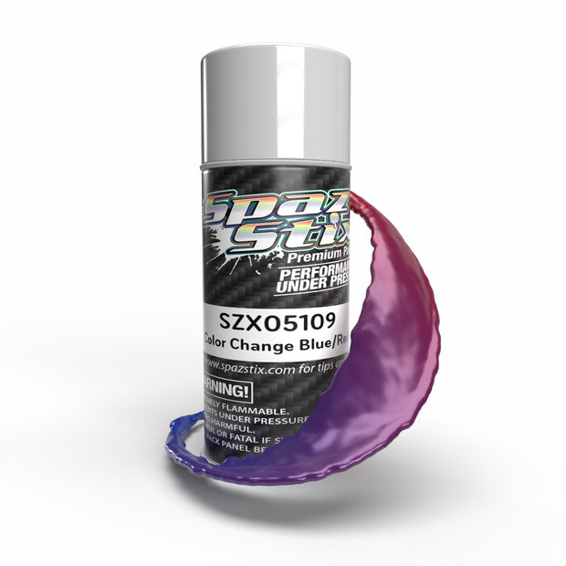 Spaz Stix Color Change Aerosol Paint, Blue/Red, 3.5oz Can