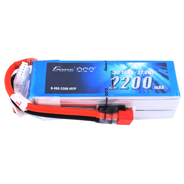 Gens Ace 2200mah 4s Lipo 45c Starter Box Battery w/ Deans Connector